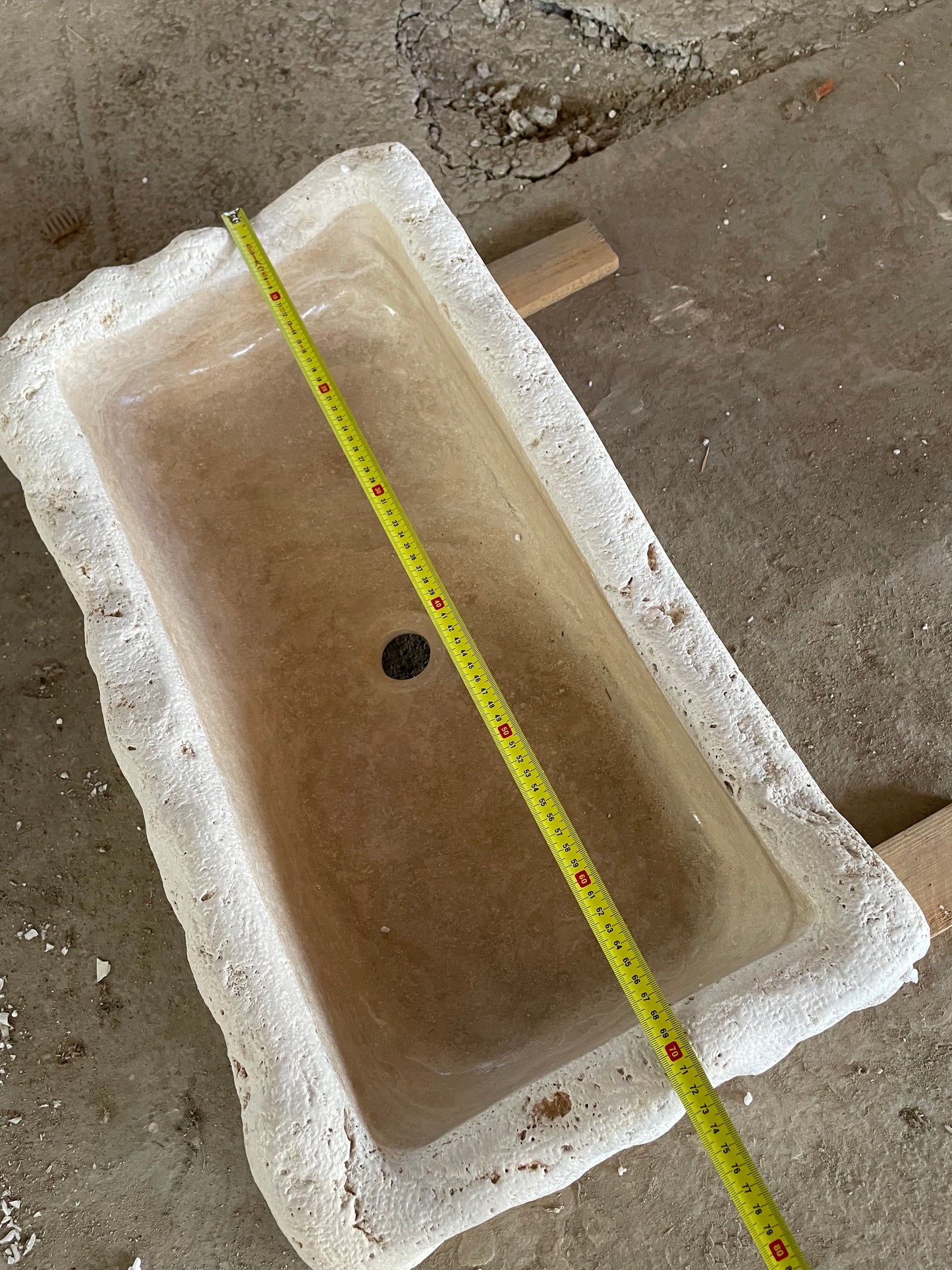 Custom Order Classic Beige Wall Mounting Travertine Sink (W)30'' x (D)16'' x (H)8"