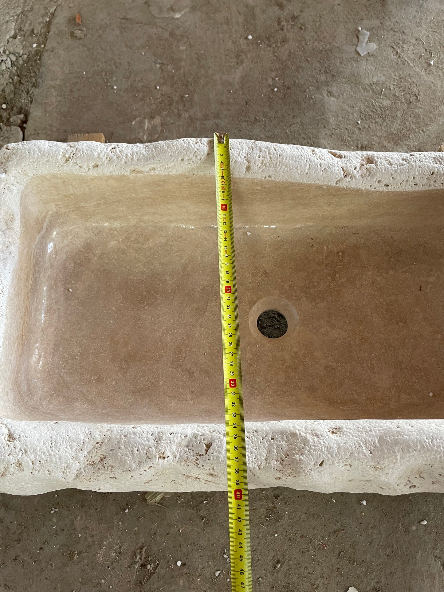 Custom Order Classic Beige Wall Mounting Travertine Sink (W)30'' x (D)16'' x (H)8"