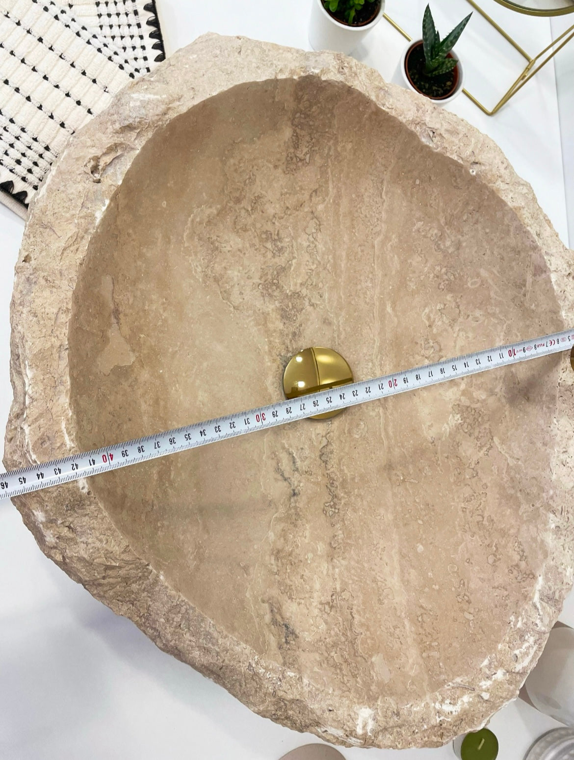 Rustic Beige Travertine Sink,Handmade Travertine Bathroom Vanity Sink, Travertine Vessel Sink, Bathroom Decor