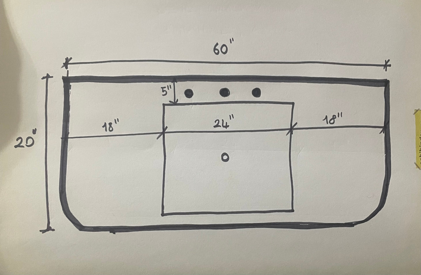 Custom Order Wall Mounted Calacatta Viola Marble Sink, Handmade Marble Bathroom Vanity Sink, Wooden Base (W)60'', (D)20''