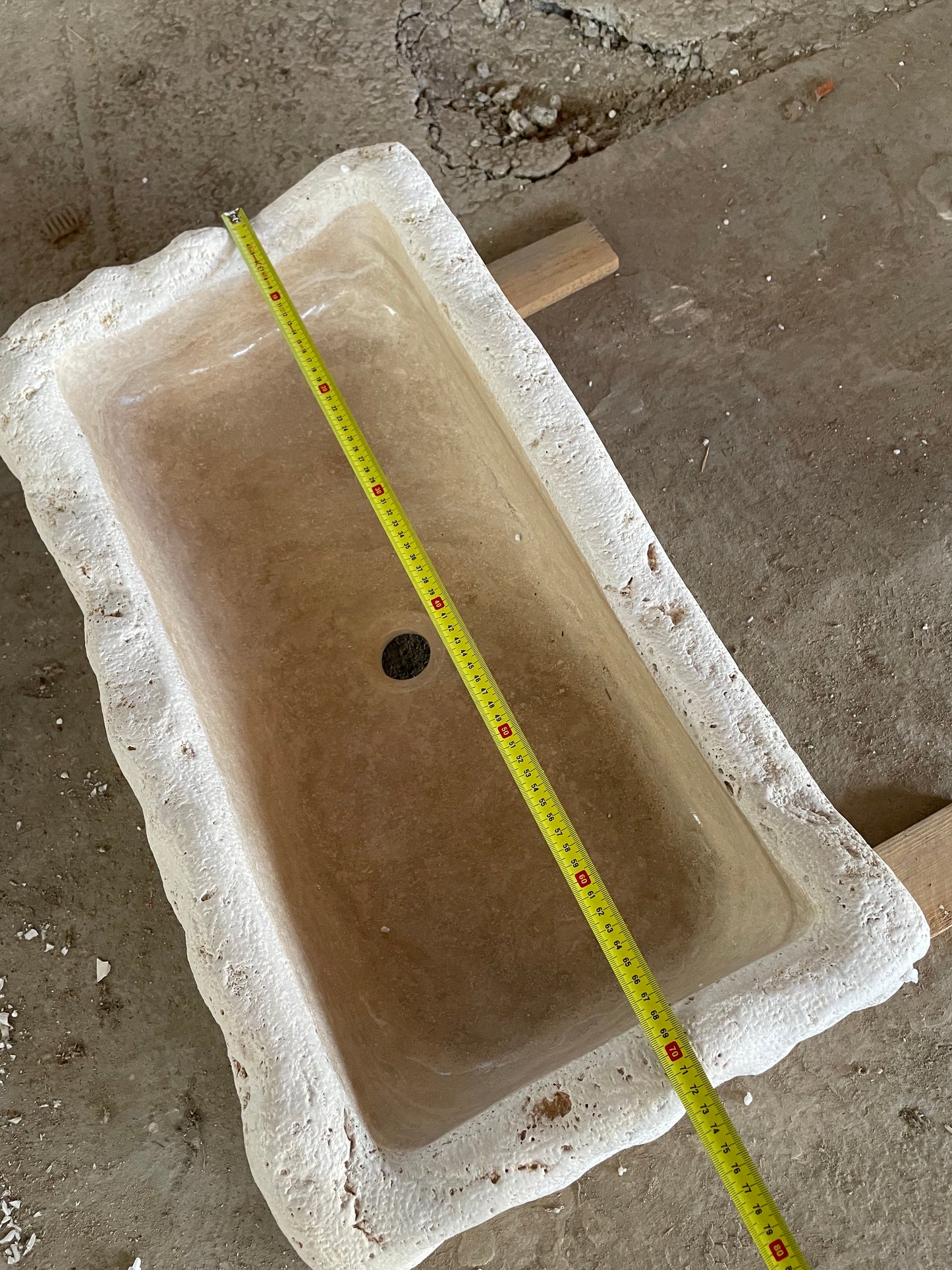 Custom Order Classic Beige Travertine Sink (W)30'' x (D)16'' x (H)8"