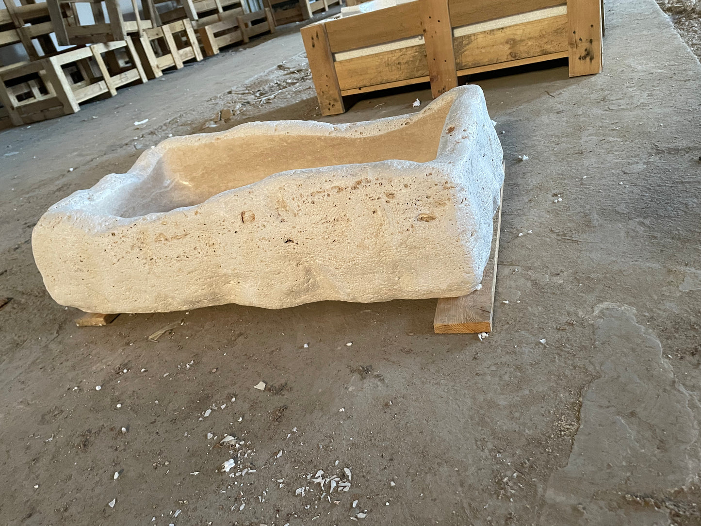 Custom Order Classic Beige Travertine Sink (W)25'' x (D) 16'' x (H)7"