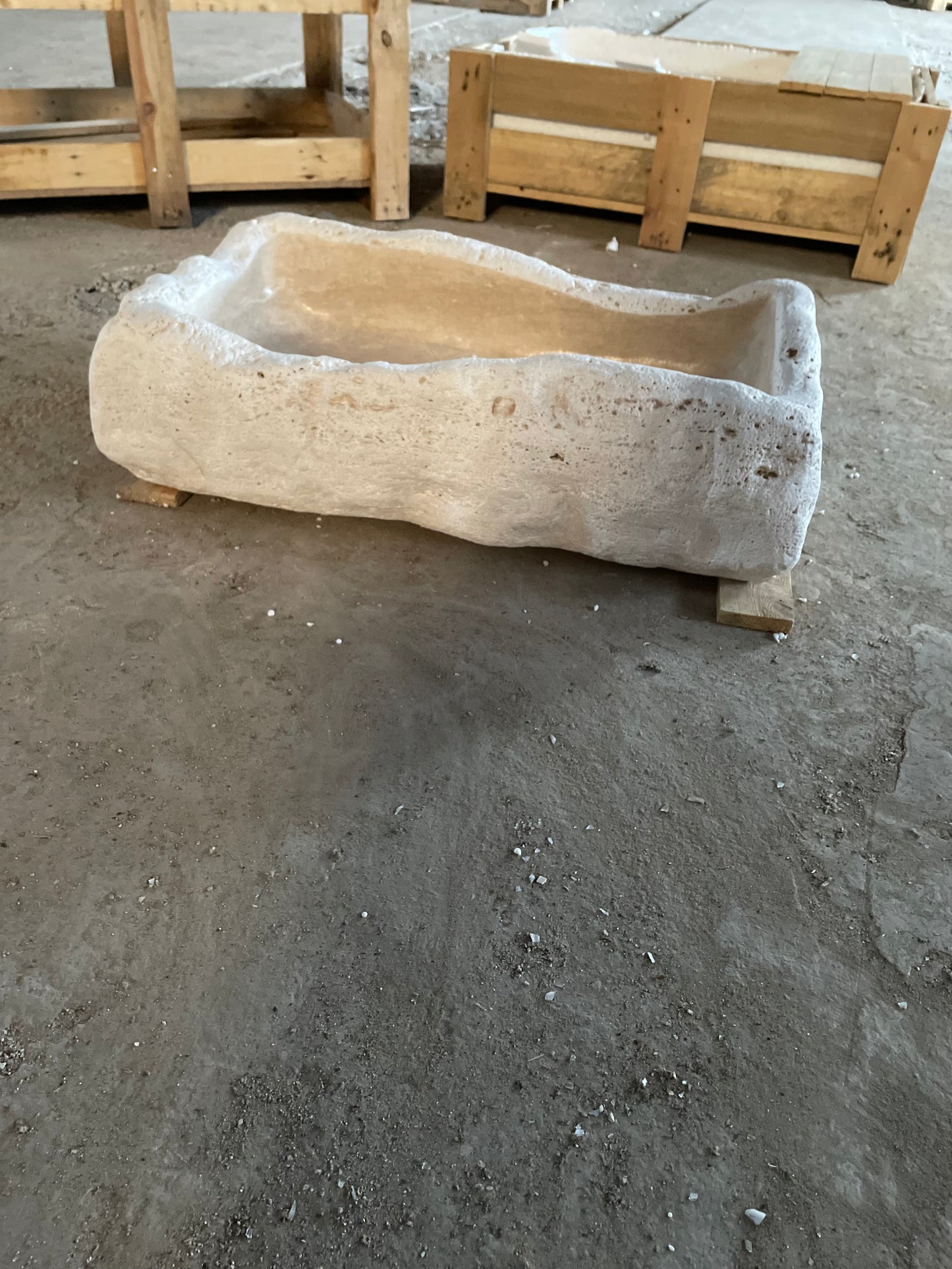 Custom Order Classic Beige Travertine Sink (W)25'' x (D) 16'' x (H)7"