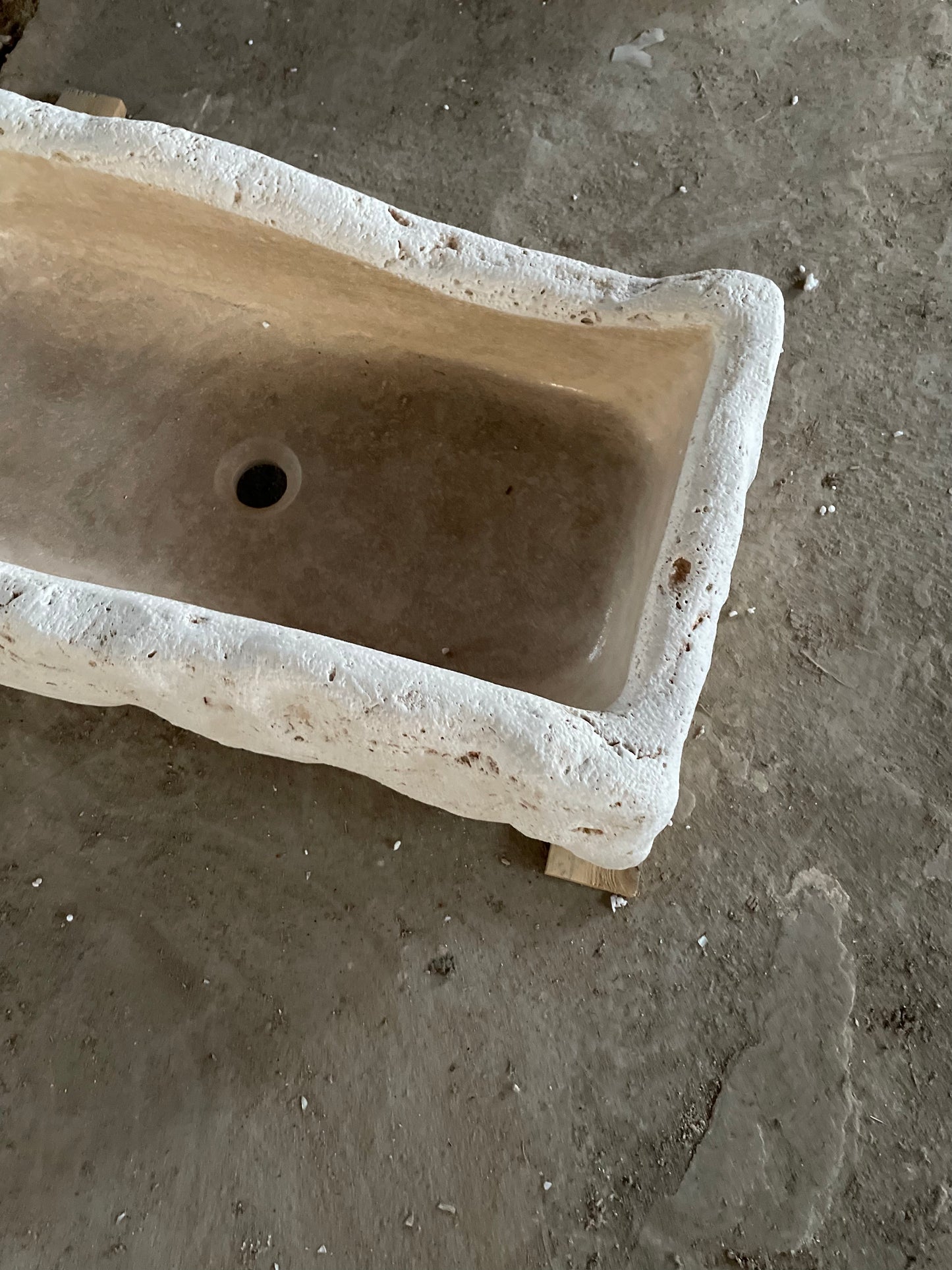 Custom Order Classic Beige Travertine Sink (W)25'' x (D) 16'' x (H)7"