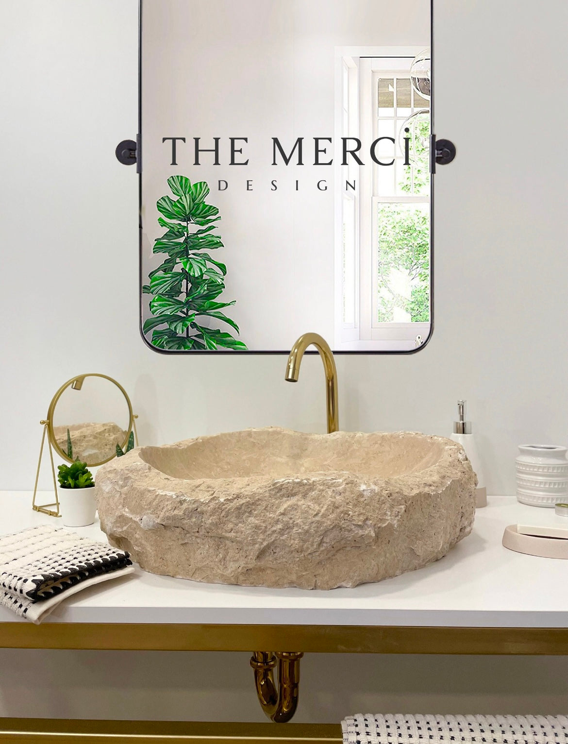 Rustic Beige Travertine Sink,Handmade Travertine Bathroom Vanity Sink, Travertine Vessel Sink, Bathroom Decor
