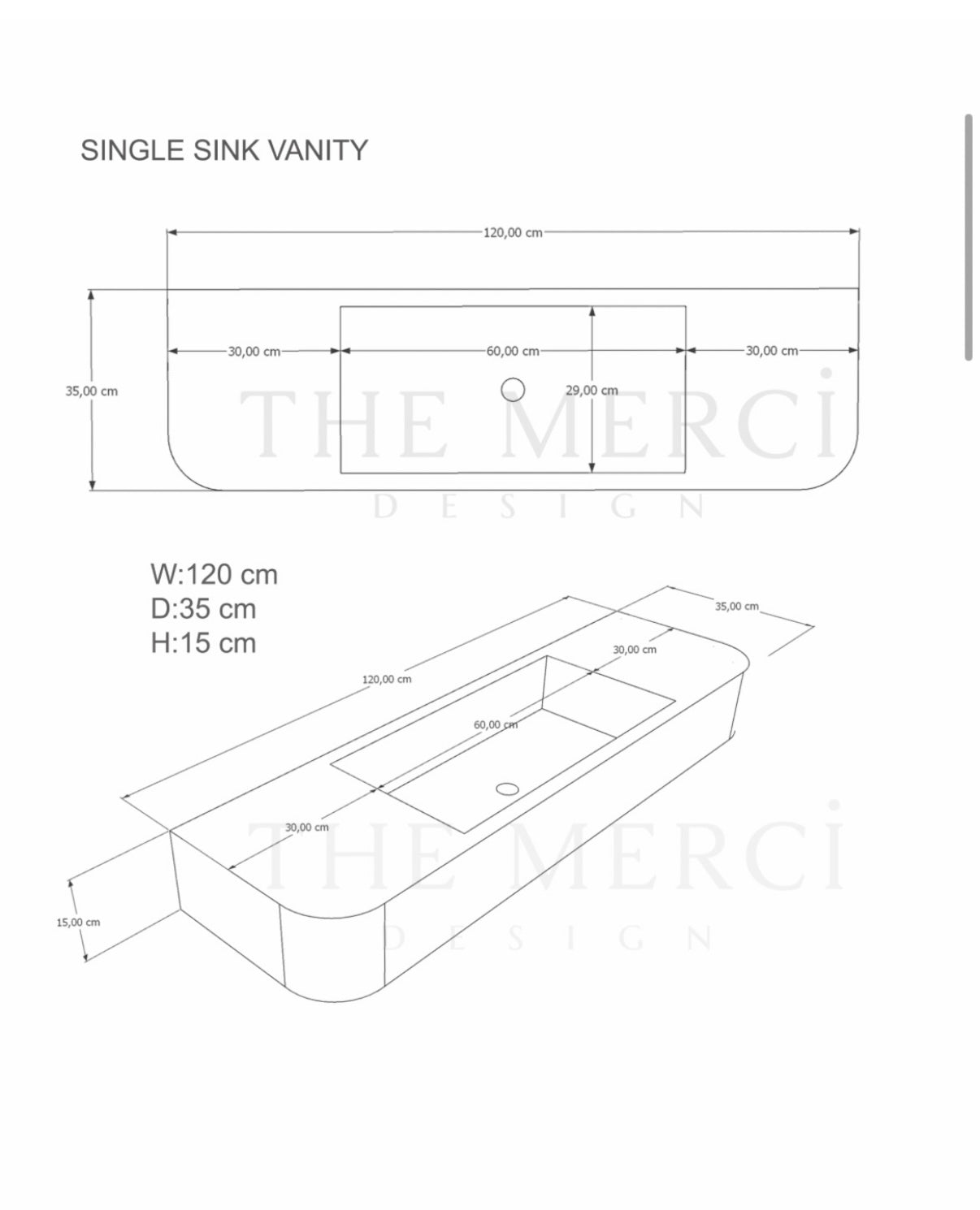 Custom Order Wall Mounted Calacatta Viola Marble Sink